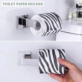 Bathroom Hardware Set 4 Pieces, Suyar SUS304 Stainless Steel Remodeled Bathroom Accessories, Include Robe Hook, Toilet Paper Holder, Towel Holder, Towel Bar