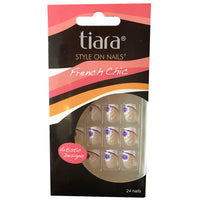 Tiara Style On Artificial Glue-On Punky Doll Sexy Nails 24-Pack