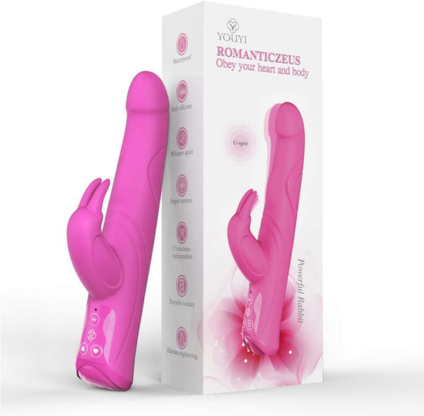 RomanticZeus 9.8inch 10 Speed G-Spot,  Vagina and Clitoris Vibrator - Pink