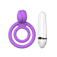 Perfect Love Cock/Ball Wireless Waterproof Vibrating Ring with 7 Vibrating Modes for Couples - Pink/White