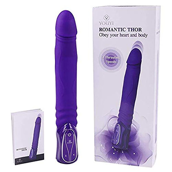Romantic Thor 3 Speed Thrusting Vibrator - Purple