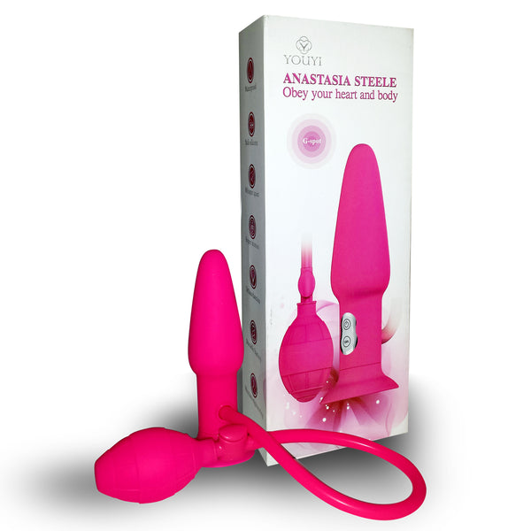 Anastasia Steel Inflatable Multi-Speed G-Spot Vibrator - Pink