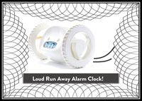 iTSoFUN Runaway Clock on Wheels (WHITE)- BRAND NEW