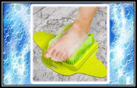 MWGEAR FOOT BRUSH SCRUBBER- GREEN-SOFT BRISTLES w/NON-SLIP MAT- BRAND NEW