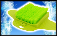 MWGEAR FOOT BRUSH SCRUBBER- GREEN-SOFT BRISTLES w/NON-SLIP MAT- BRAND NEW