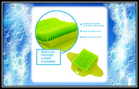 MWGEAR FOOT BRUSH SCRUBBER- GREEN-SOFT BRISTLES w/NON-SLIP MAT- BRAND NEW