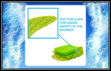 MWGEAR FOOT BRUSH SCRUBBER- GREEN-SOFT BRISTLES w/NON-SLIP MAT- BRAND NEW