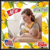 GROWRIGHT Hand Free Baby Bottle Milk Holder Freely Rotatable Feeding Fixing Comfort- BRAND NEW