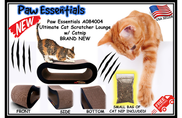 Paw Essentials A084004 Ultimate Cat Scratcher Lounge w/ Catnip BRAND NEW
