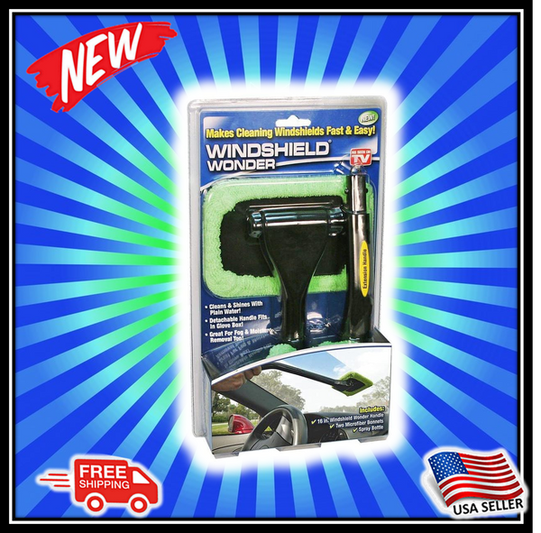 Windshield Wonder Microfiber Long Handled Cleaning Tool- BRAND NEW