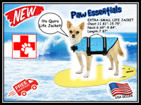 Paw Essentials MWG-C377 Dog Life Jacket w/ Extra Padding Blue, Extra Small- NEW
