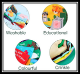 GROWRIGHT FARM TAILS-Soft Baby Cloth Books, Touch and Feel Crinkle Books, for Babies, Infants & Toddler Early Development, TOY BABY- BRAND NEW