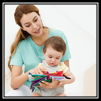 GROWRIGHT FARM TAILS-Soft Baby Cloth Books, Touch and Feel Crinkle Books, for Babies, Infants & Toddler Early Development, TOY BABY- BRAND NEW
