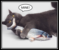 Pet Essentials Electric Moving Fish Cat Toy, Realistic Plush Simulation Electric Flooping Fish Cat Toy Toys for Cat- BRAND NEW