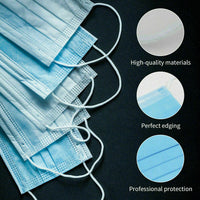 Disposable 3-Ply Face Mask Filters Breathable Disposable Masks 50 Pack Box