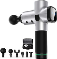 Massage Gun Percussion Massager Deep Tissue Muscle + 6 Heads & Carrying Case