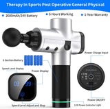 Massage Gun Percussion Massager Deep Tissue Muscle + 6 Heads & Carrying Case