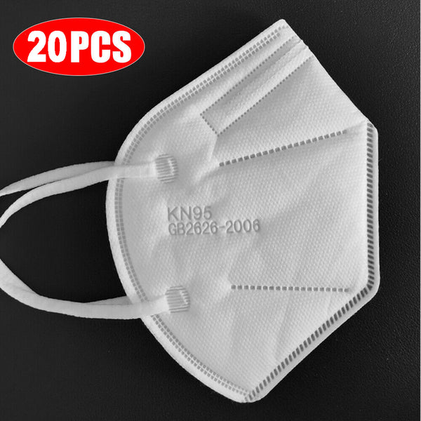 KN95 PM2.5 Dust-proof 95% 4-Ply Disposable Filter Face Mask  (20-Pack)