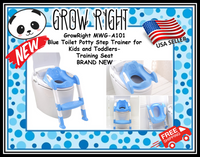 GrowRight MWG-A101-Blue Toilet Potty Step Trainer for Kids and Toddlers Training Seat BRAND NEW