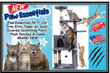 Paw Essentials 54.7" Cat Tree Kitty Tower w/ Sisal-Covered Scratching Posts, Plush Perches & Condo BRAND NEW