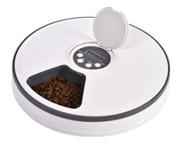 Paw Essentials 6-Meal Automatic Pet Feeder for Cats Dogs and Rabbits with Programmable Digital Timer and Music, Portion Control Food Dispenser