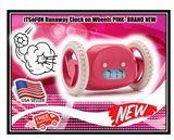 ItSoFun Runaway Clock on Wheels (PINK)- BRAND NEW