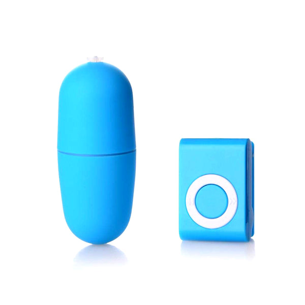 Wireless MP3 Style Remote Controlled Vibrating Egg - Blue