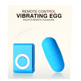 Wireless MP3 Style Remote Controlled Vibrating Egg - Blue