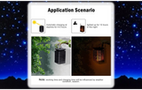MWGEAR 2-Pack Solar Lantern Lights Dancing Flame Waterproof Outdoor Hanging NEW