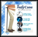Trust Cane Triple Head Pivot LED Fold Adjustable Walking Magic Trust Cane NEW
