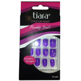 Tiara Style On Artificial Glue-On Punky Doll Sexy Nail Clear Bundle 5-Pack of 24 Nails