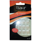 Tiara Style On Artificial Glue-On Punky Doll Sexy Nail French Bundle 5-Pack of 24 Nails
