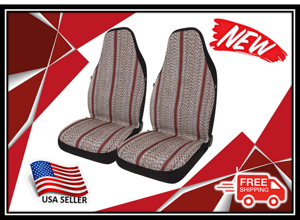 WC Auto Baja Blanket Bucket Seat Cover for Car, Truck, Van, SUV - Airbag Compatible (2PCS) (Red)- BRAND NEW
